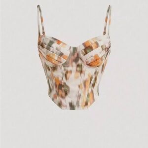 Multicolor Bustier Top
